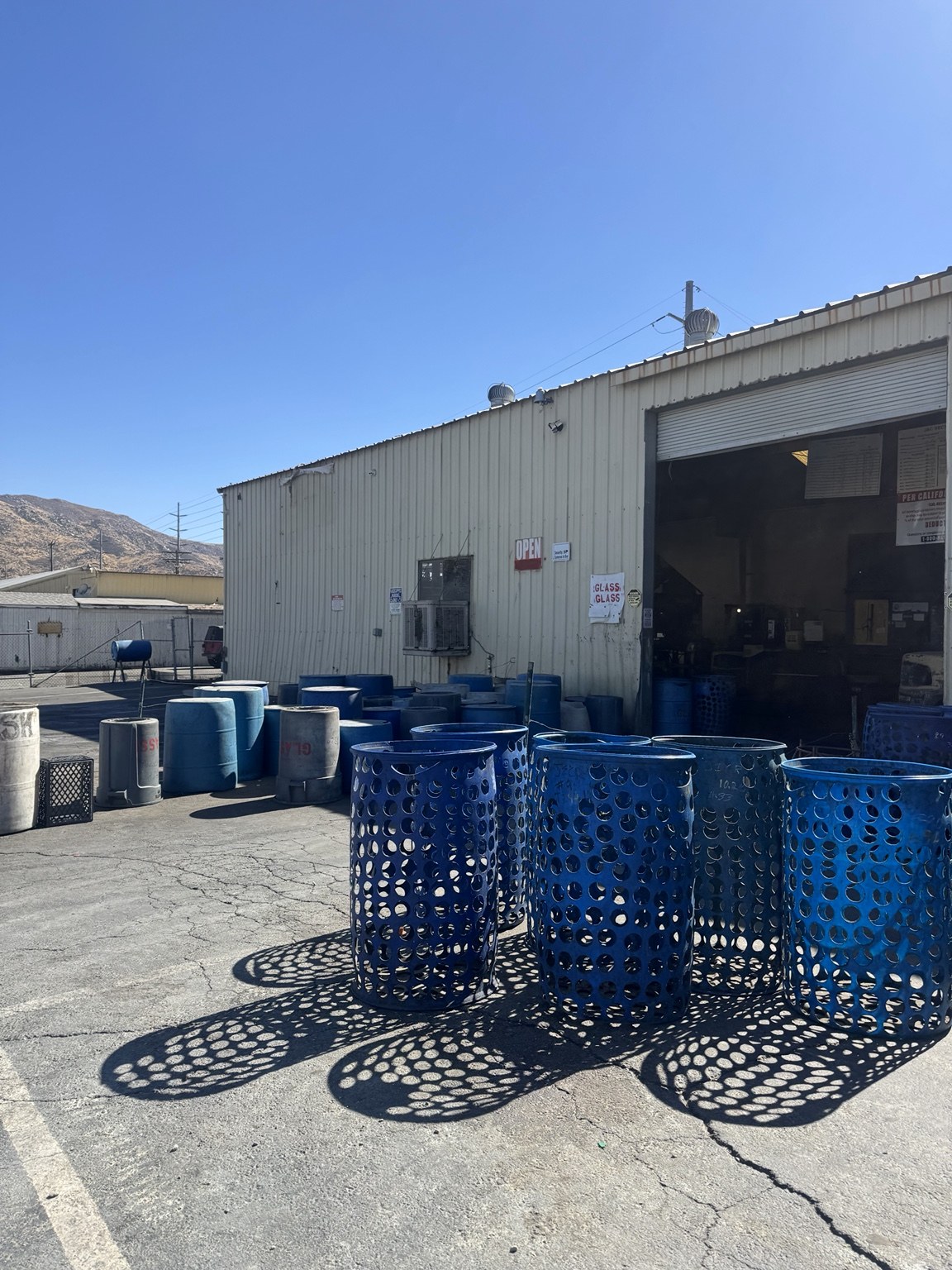 J&C Recycling facility and sorting containers